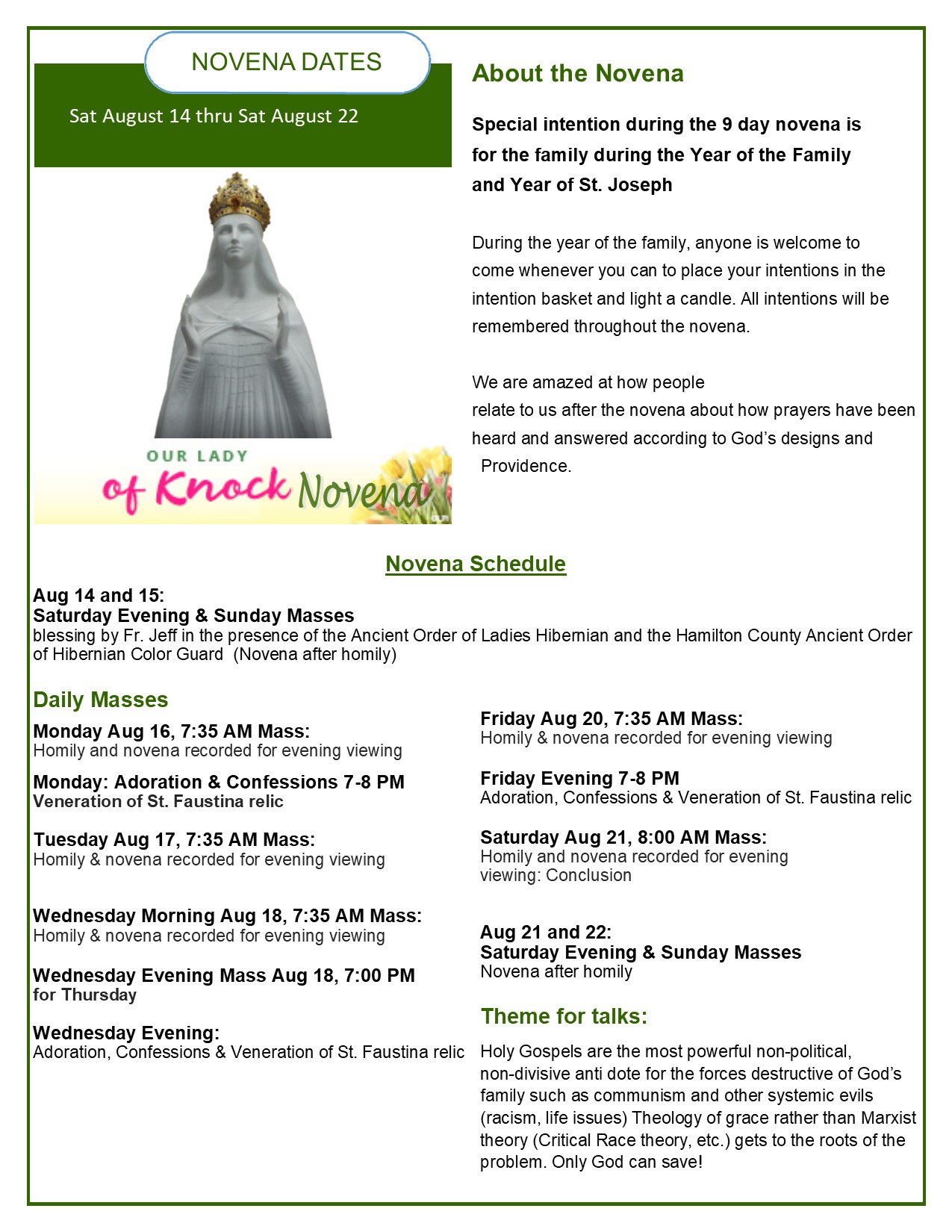 Our Lady of Knock Novena